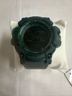 Ativa Green Digital Sports Watch with Resin Strap
